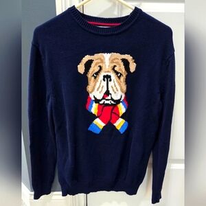 Club Room Pullover Dog Scarf Sweater - Size M
